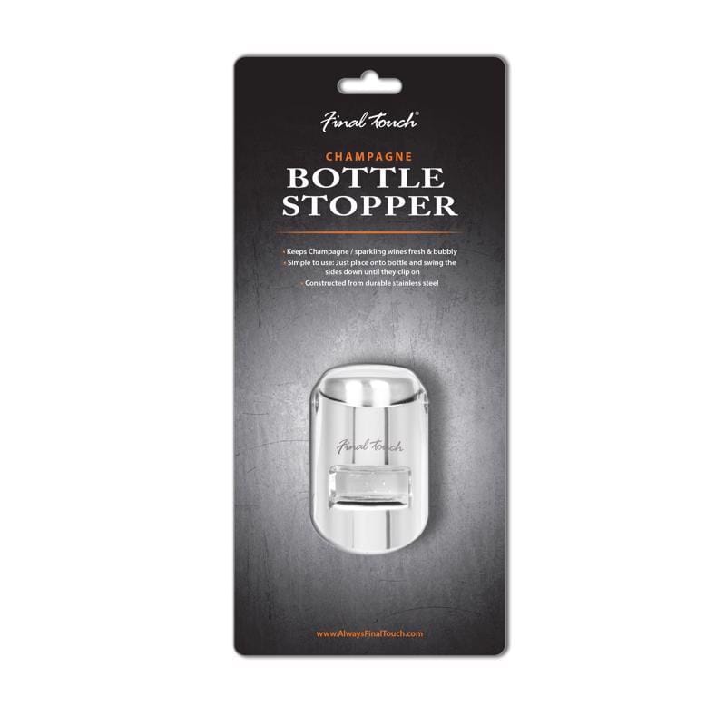 Final Touch FTA7002-15 Silver Stainless Steel Bottle Stopper