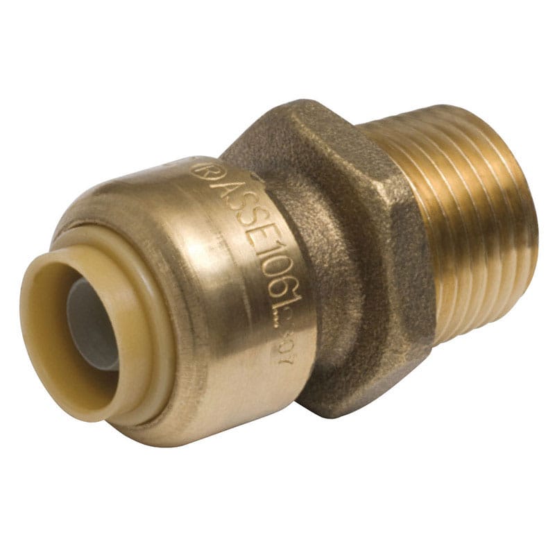 Sharkbite U118LFA Push to Connect 3/8 in. PTC X 1/2 in. D MPT Brass Connector