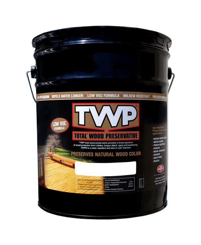 TWP TWP1500-5 1500 Series Flat/Matte Clear Semi-Transparent Oil-Based Wood Preservative 5 gal
