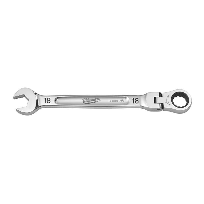 Milwaukee 45-96-9618 18 mm X 18 mm 12 Point Metric Flex Head Combination Wrench 9.55 in. L 1 pc