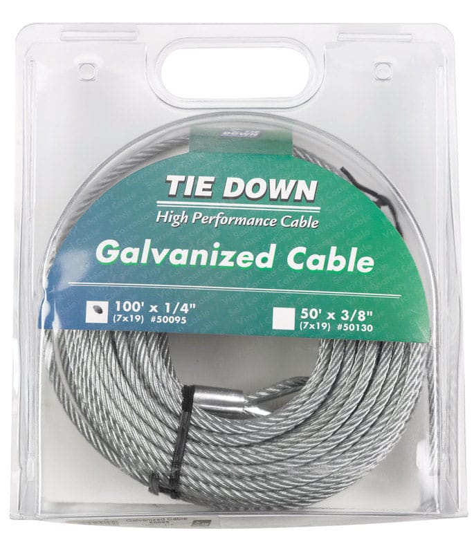 Tie Down Engineering 50095 1/4 in. D X 100 ft. L Galvanized Steel Aircraft Cable