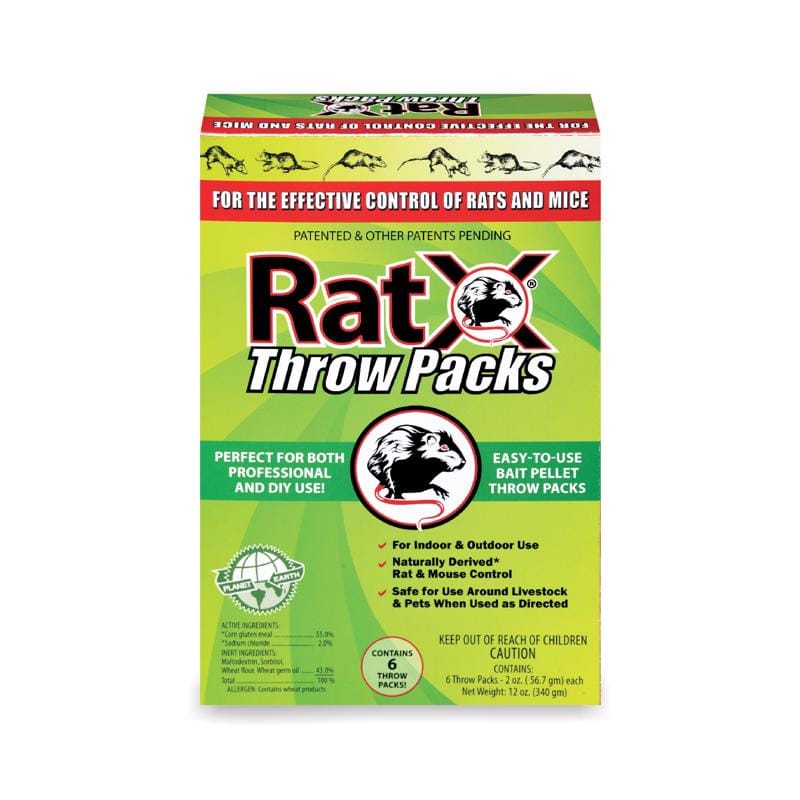 Ratx 620103 Non-Toxic Bait Pellet Throw Pack For Mice and Rats 6 pk