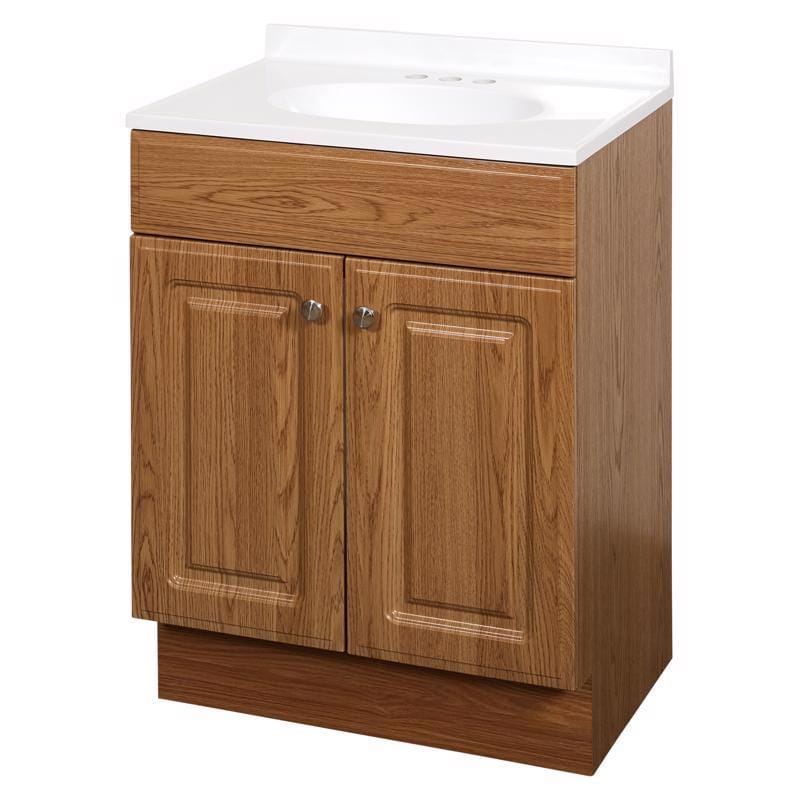 Zenna Home RBC24KK Single Oak Bathroom Vanity 24 in. W X 18 in. D X 35 in. H