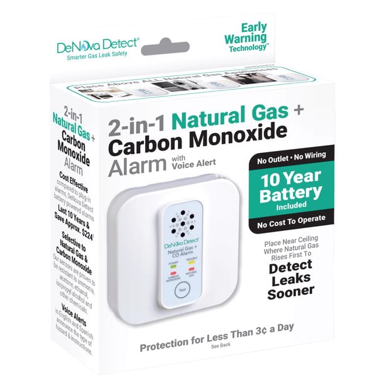 DeNova Detect DD623NCV Battery-Powered MEMS Gas and Carbon Monoxide Alarm