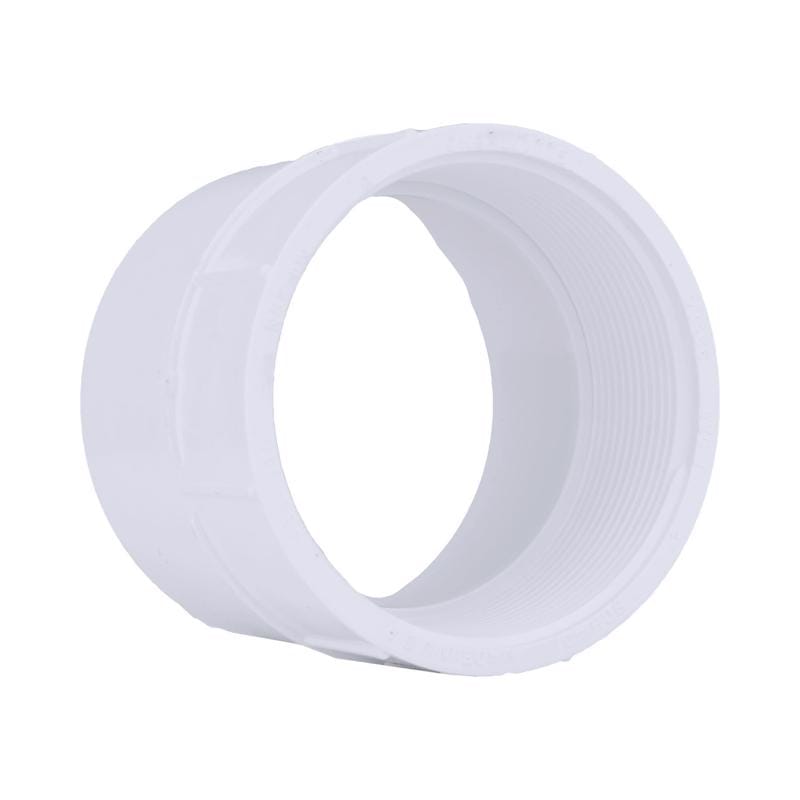 Charlotte Pipe PVC 02101 2000 Schedule 40 4 in. Slip X 4 in. D FPT PVC Adapter 1 pk