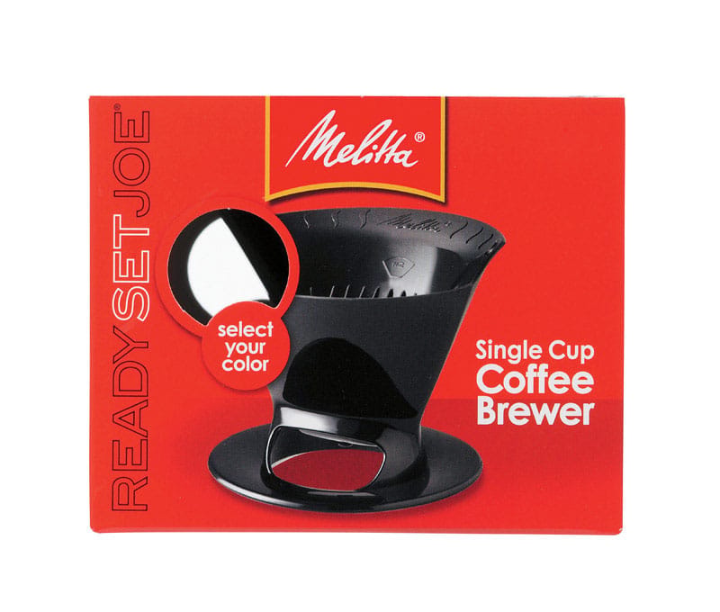 Melitta 64007 Ready Set Joe 1 cups Black Pour-Over Coffee Brewer