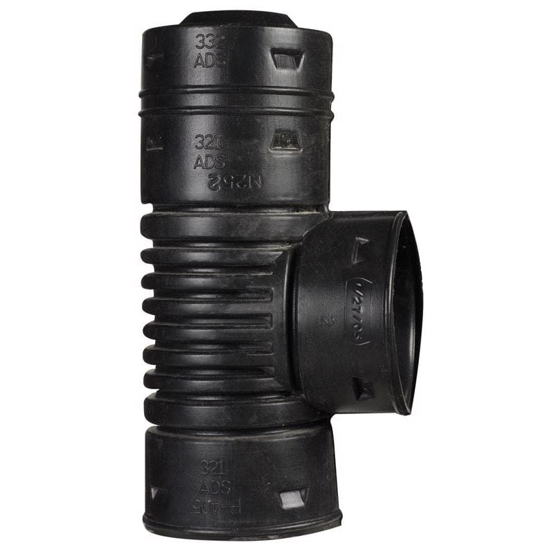 Advanced Drainage Systems 0341AA 3 in. Snap X 3 in. D Snap Polyethylene 10 in. Blind Tee 1 pk