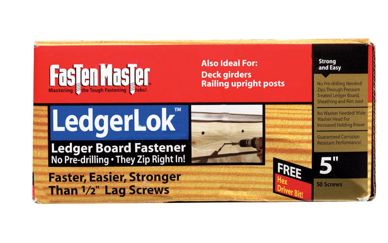 Fastenmaster FMLL005-50 LedgerLok 5 in. L Silver Hex Hex Washer Head Deck Screws 50 pk