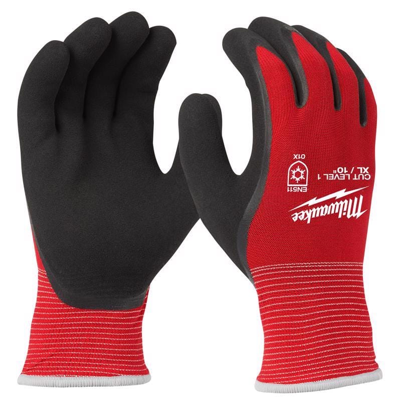 Milwaukee 48-22-8913 Winter Dipped Gloves Red XL 1 pair