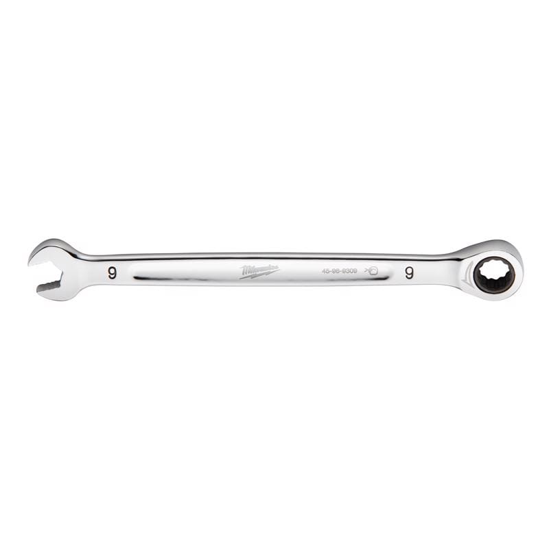 Milwaukee 45-96-9309 9 mm X 9 mm 12 Point Metric Ratcheting Combination Wrench 6.14 in. L 1 pc