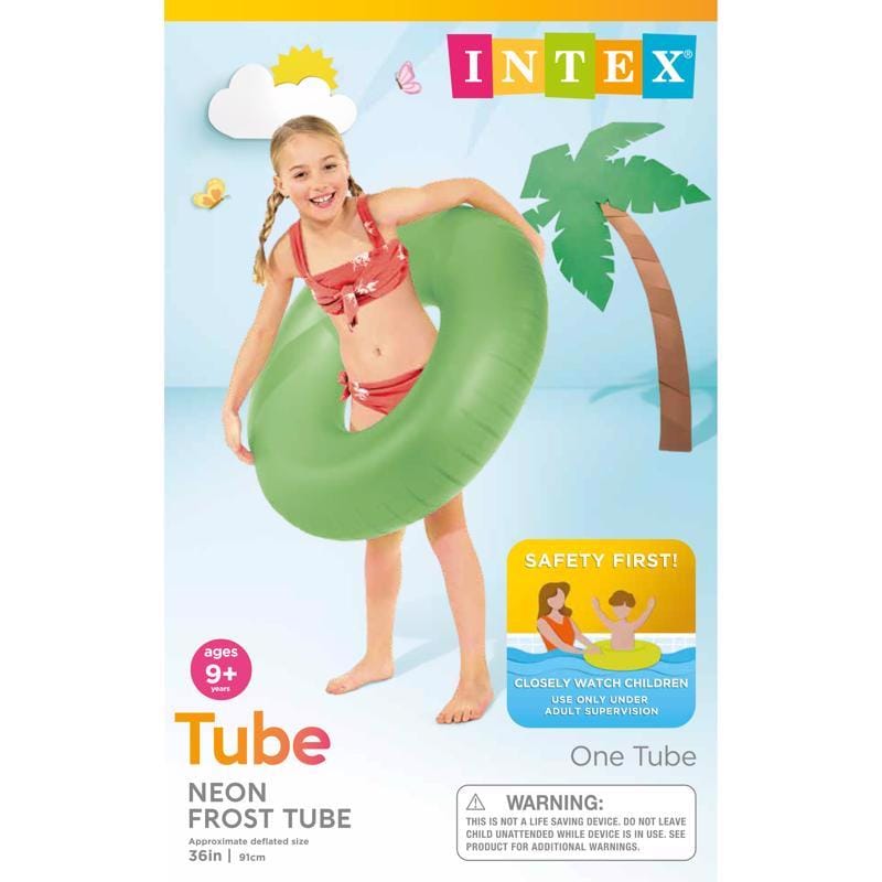 Intex 59262EP Assorted Vinyl Inflatable Neon Frost Pool Float Tube