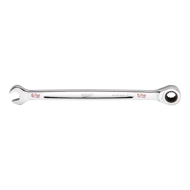 Milwaukee 45-96-9209 9/32 in. X 9/32 in. 12 Point SAE Ratcheting Combination Wrench 5.57 in. L 1 pc