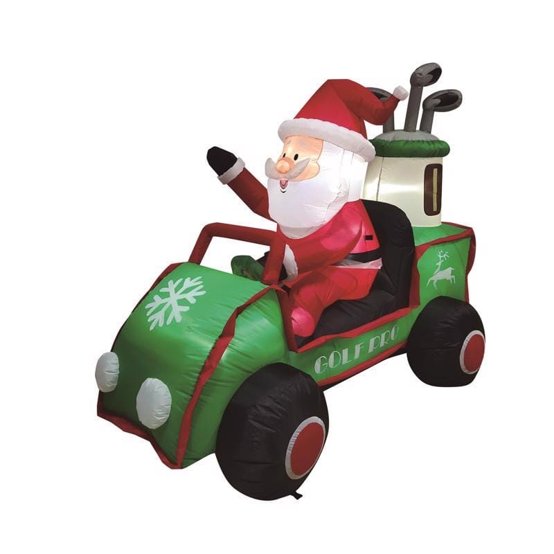 Celebrations CHX22228 Santa in Golf Cart 6 ft. Inflatable