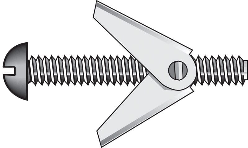 Hillman 370060 3/16 in. D X 5 in. L Round Steel Toggle Bolt 50 pk
