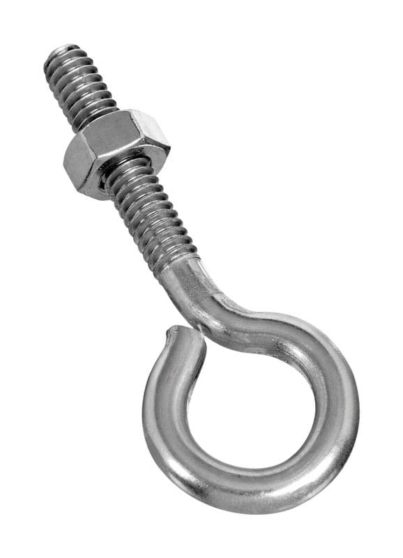 National Hardware N221-580 1/4 in. X 2-1/2 in. L Stainless Stainless Steel Eyebolt Nut Included