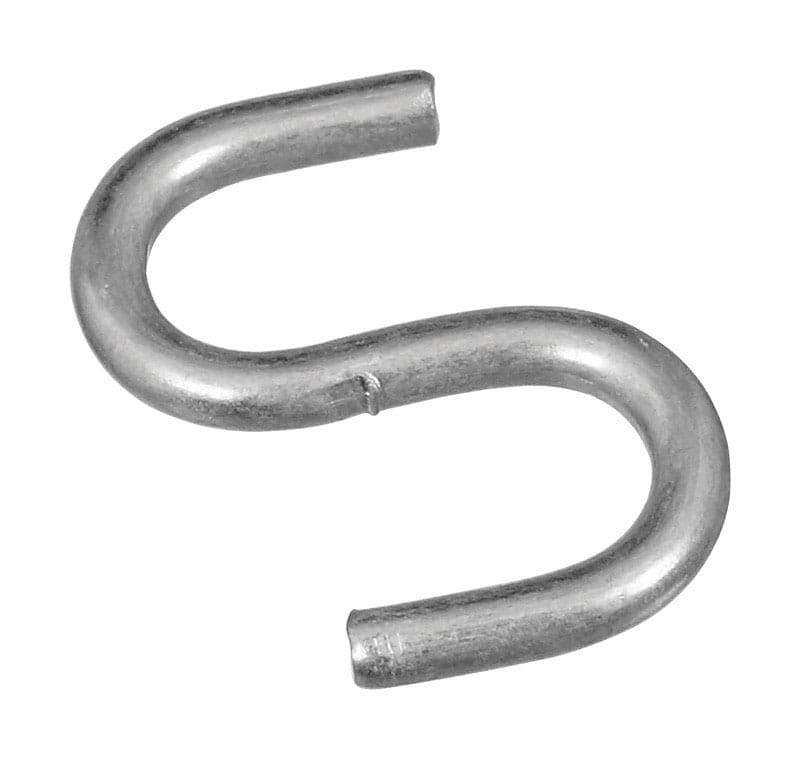 National Hardware N121-533 Zinc-Plated Silver Steel 3/4 in. L Open S-Hook 5 lb 8 pk