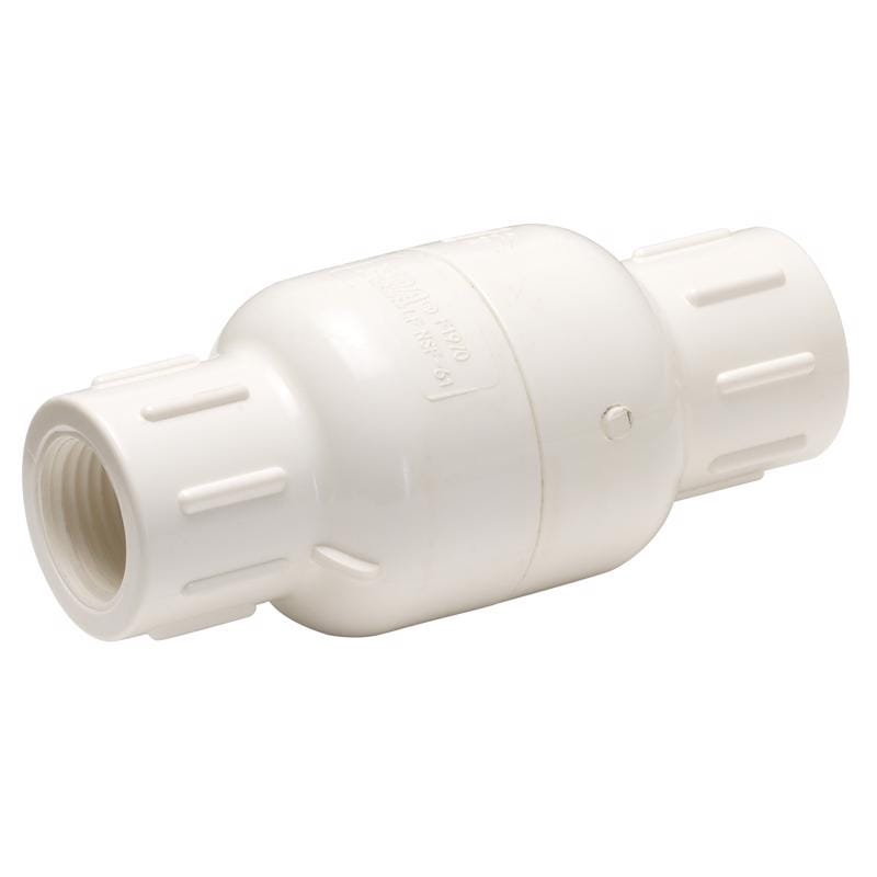 Kbi VCKP40B3B Homewerks 1/2 in. D X 1/2 in. D FIP PVC Spring Loaded Check Valve