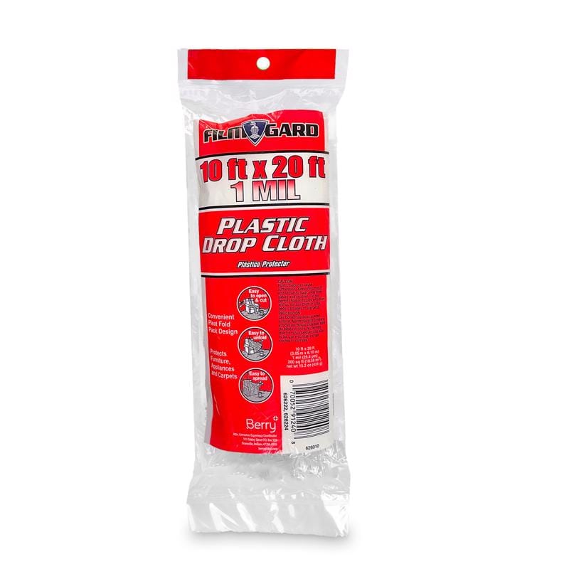 Film-Gard 626222 10 ft. W X 20 ft. L X 1 mil Plastic Drop Cloth 1 pk