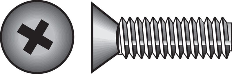 Hillman 101056 No. 8-32 Ga. X 3/4 in. L Phillips Flat Head Zinc-Plated Steel Machine Screws 100 pk