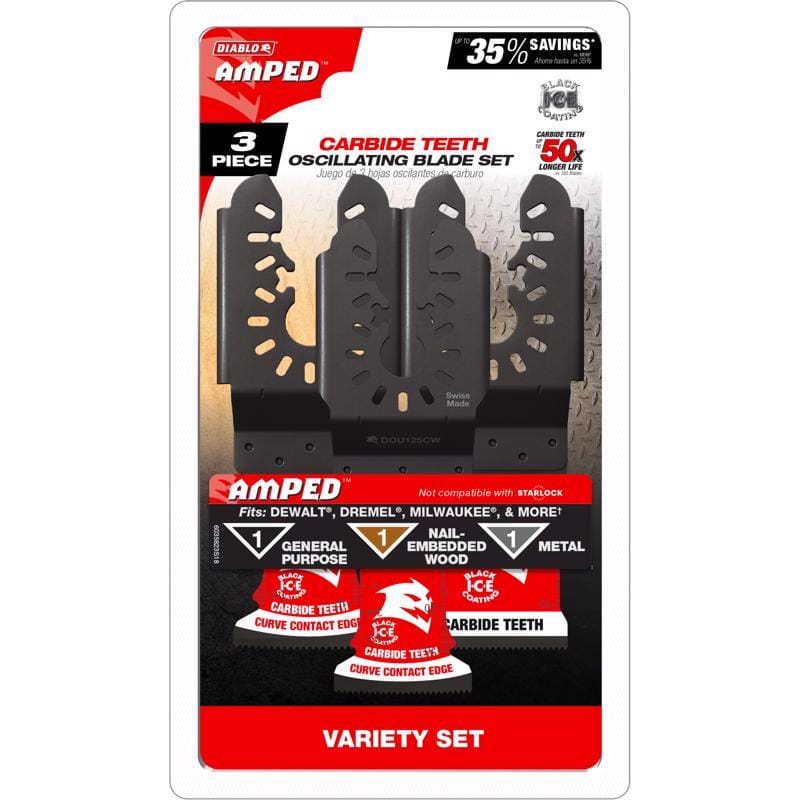 Diablo DOU3CVS AMPed Oscillating Blade Set 3 pc