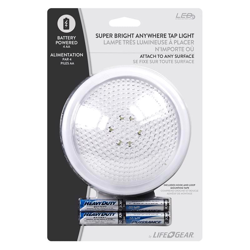 Dorcy 411077 Push N' Light Manual Battery Powered Round LED Push Light