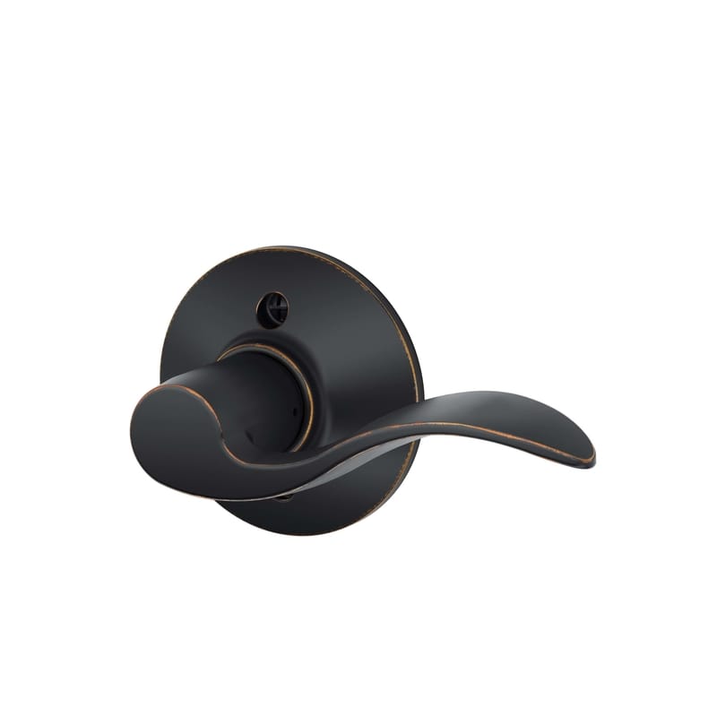 Schlage F170ACCRH716 Accent Traditional Aged Bronze Dummy Lever