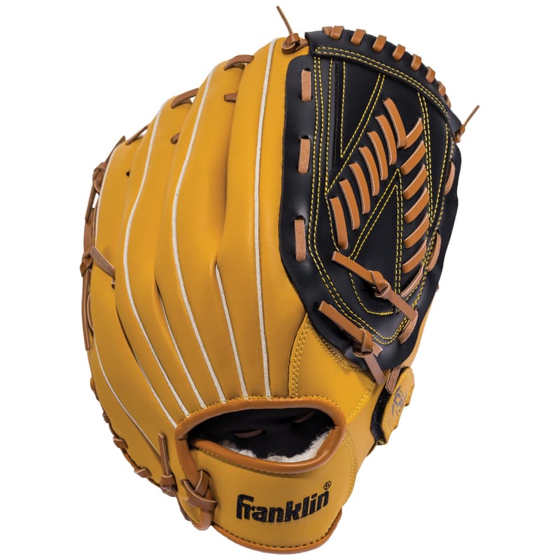 Franklin 22601 Black/Tan Synthetic Leather Right-handed Baseball Glove 13 in. 1 pk