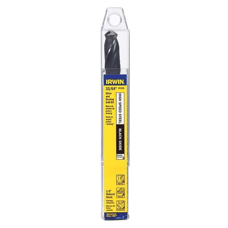 Irwin 91133 33/64 in. X 6 in. L High Speed Steel Drill Bit Straight Shank 1 pc
