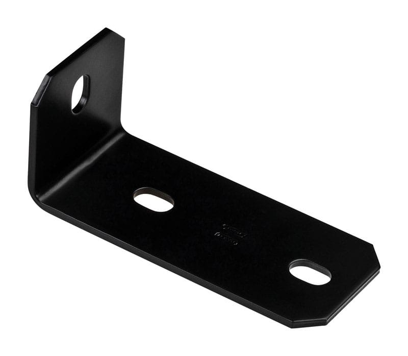 National Hardware N351-499 6.8 in. H X 3 in. W X 0.188 in. D Black Carbon Steel Inside Offset Leg Corner Brac