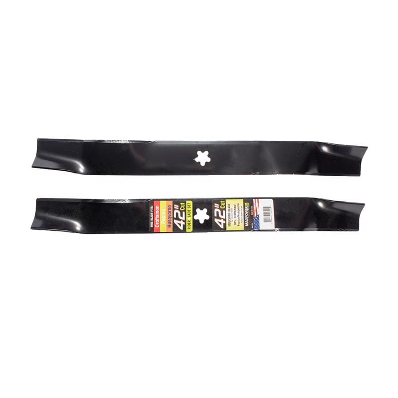 MaxPower 561714 42 in. Mulching Mower Blade Set For Riding Mowers 2 pk