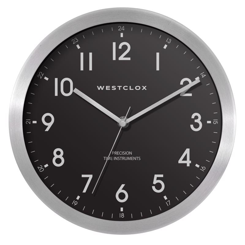 Westclox 36001A 9 in. L X 9 in. W Indoor Analog Wall Clock Metal Black