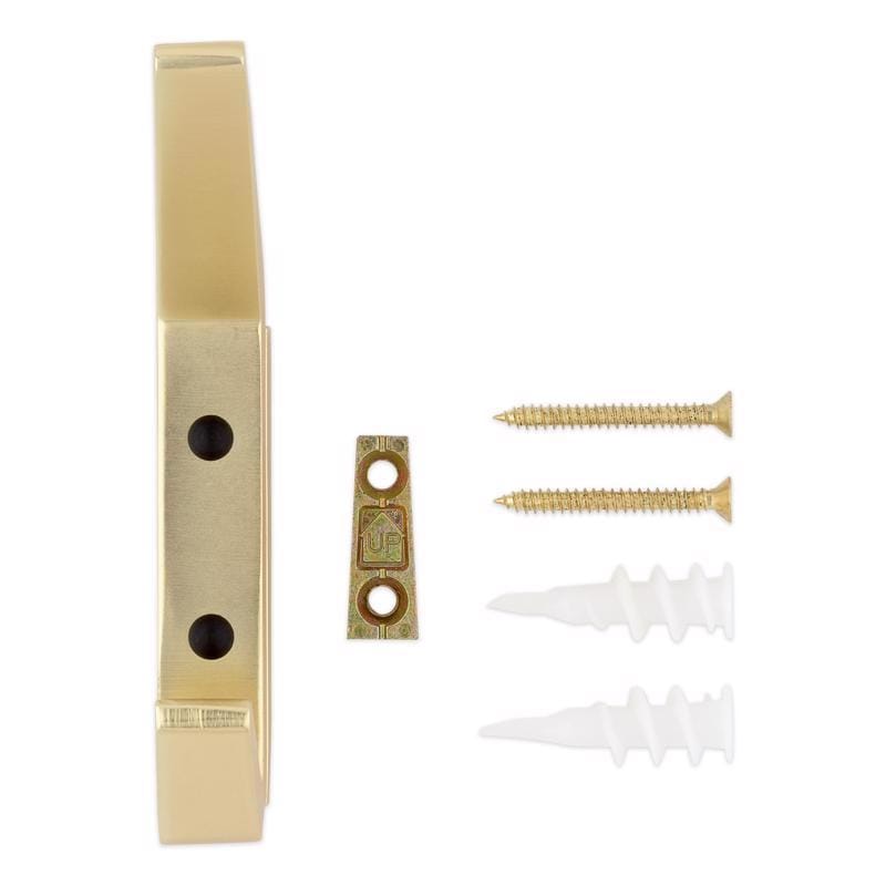 National Hardware N337-920 Reed Medium Brushed Gold Steel 4-3/4 in. L Hook 25 lb 1 pk