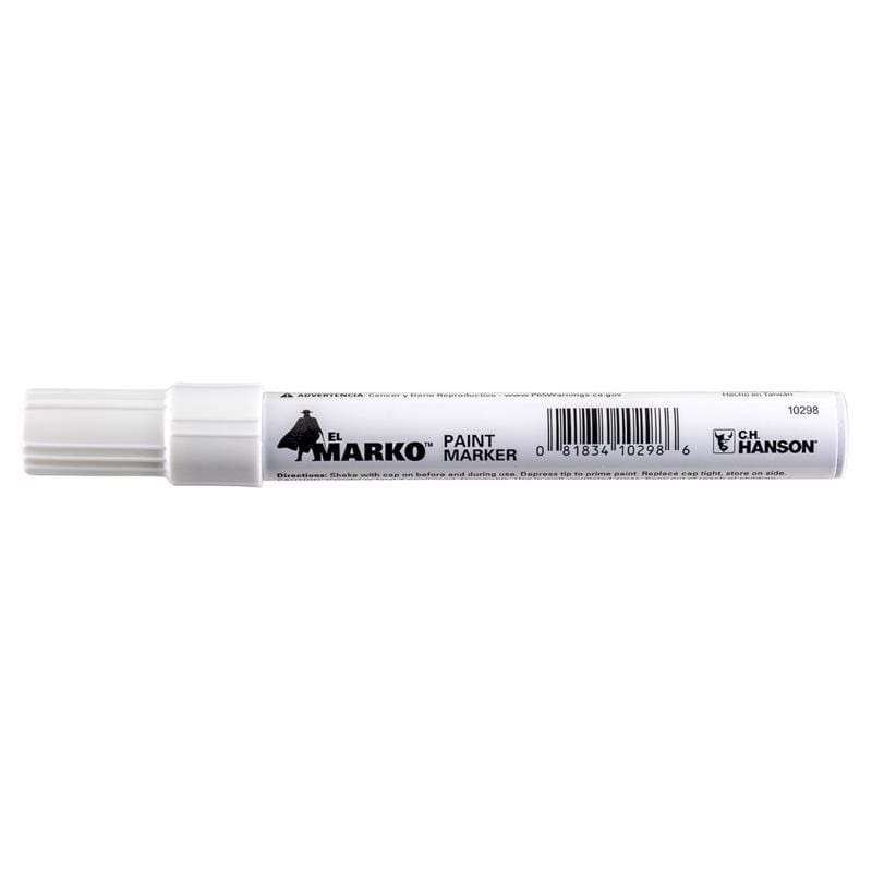 C.H. Hanson 10298 El Marko White Valve Tip Paint Marker 1 pc