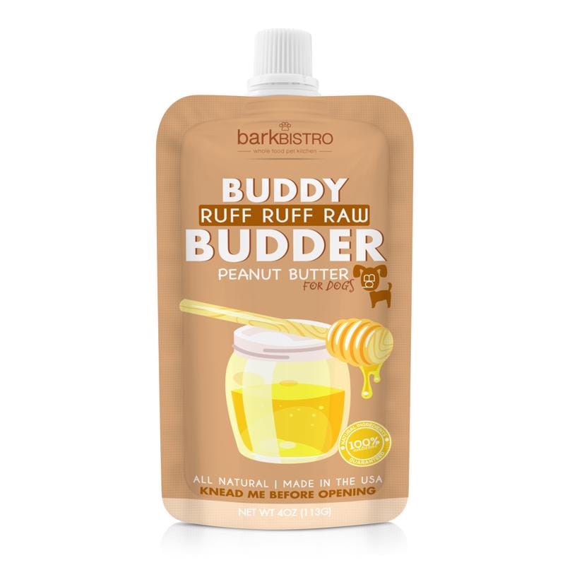 Bark Bistro Company 6934 Buddy Budder Ruff Ruff Raw Grain Free Peanut Butter For Dogs 4 oz 3 in. 1 pk
