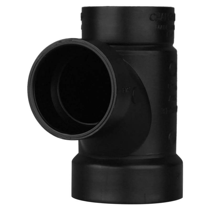 Charlotte Pipe ABS004010600 2 in. Hub X 1-1/2 in. D Hub ABS Sanitary Tee