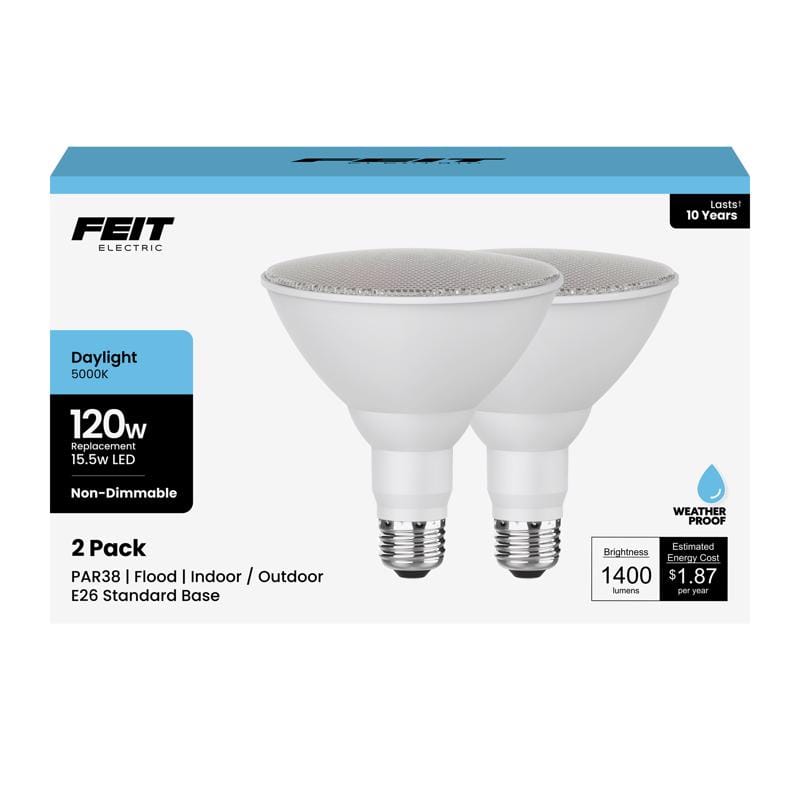 Feit Electric PAR3812085010K2 Feit PAR38 E26 (Medium) LED Bulb Daylight 120 Watt Equivalence 2 pk