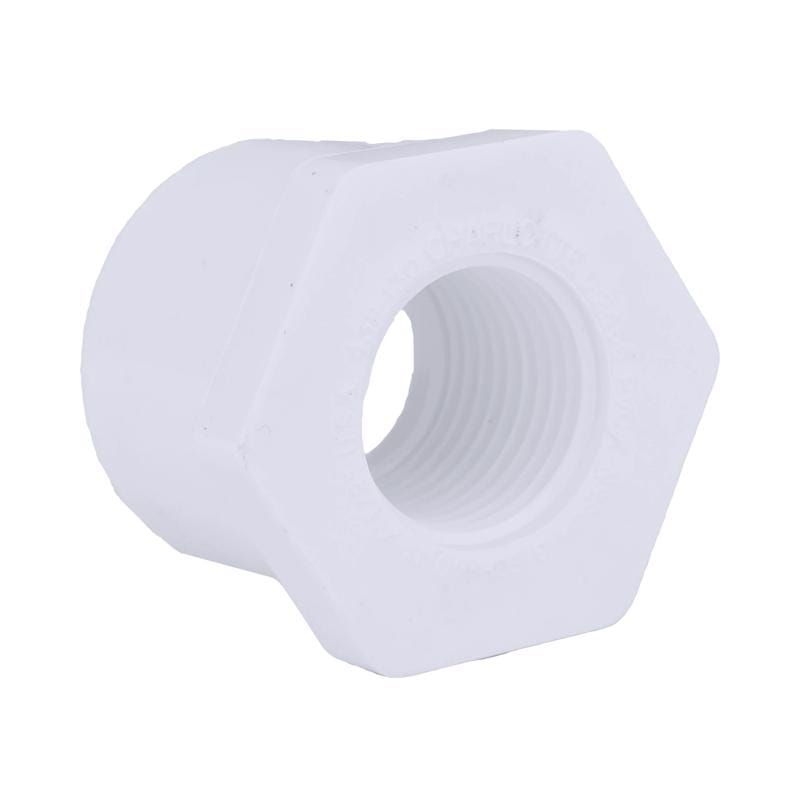 Charlotte Pipe PVC 02108 3000 Schedule 40 2 in. Spigot X 1-1/4 in. D FPT PVC Reducing Bushing 1 pk