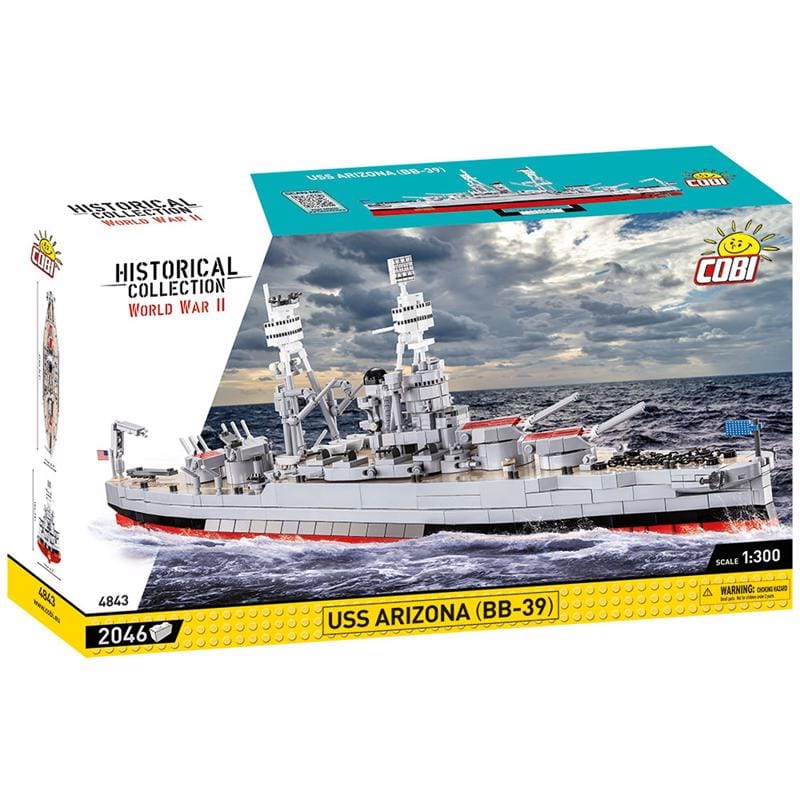 Cobi COBI-4843 World War II USS Arizona Battleship Block Set Multicolored 2046 pc