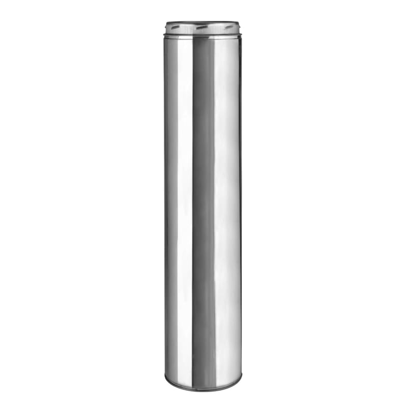 Selkirk 206012U 6 in. D X 12 in. L Stainless Steel Chimney Pipe