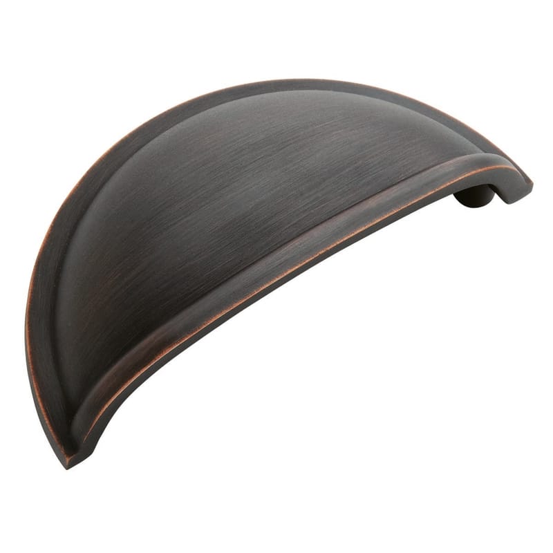 Amerock BP53010ORB Cup Pull Collection Traditional Cup Cabinet Cup Pull 3 in. Oil Rubbed Bronze Brown 1 pk