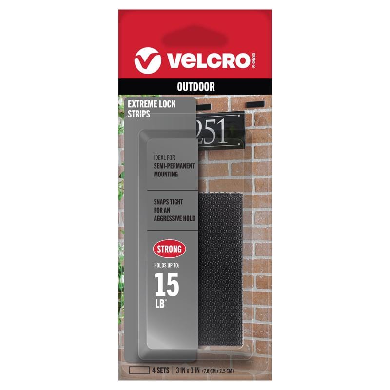 Velcro Brand VEL-30643-USA ALFA-LOK Small Plastic Mounting Square 3 in. L 4 pk