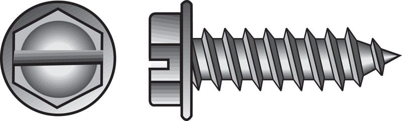 Hillman 70275 No. 8 Ga. X 5/8 in. L Slotted Hex Washer Head Sheet Metal Screws 100 pk