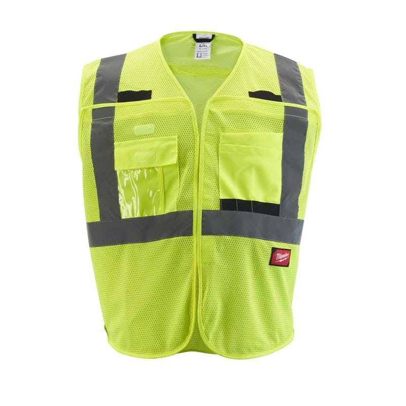 Milwaukee 48-73-5122 Reflective High Visibility Mesh Safety Vest Yellow L/XL