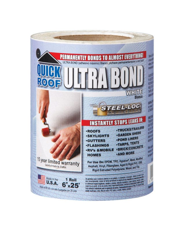 Quick Roof UBW625 Ultra Bond 6 in. W X 25 ft. L Tape Self-Adhesive Roof Repair White