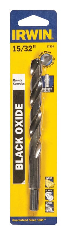 Irwin 67830 15/32 in. X 5-3/4 in. L High Speed Steel Drill Bit Straight Shank 1 pc