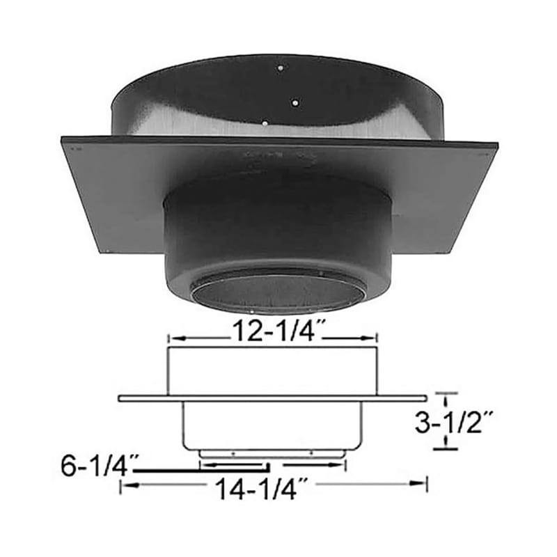 Selkirk 206410 6 in. Stainless Steel Stove Pipe Ceiling Support Kit