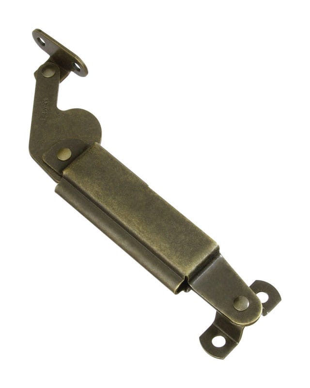 National Hardware N208-660 Antique Brass Steel Left Hand Spring Lid Support 5.5 in. 1 pk