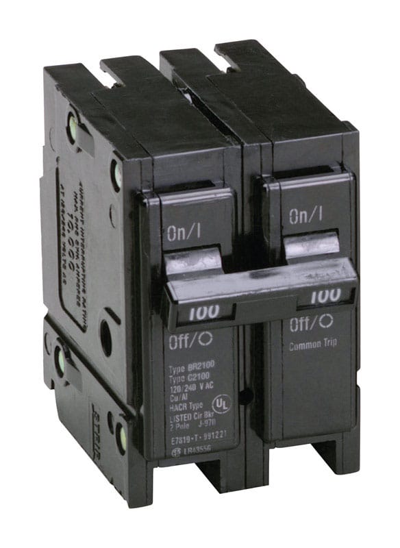 Cutler Hammer BR2100 Eaton 100 amps Plug In 2-Pole Circuit Breaker