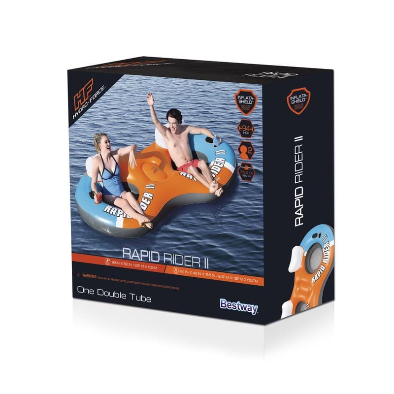Bestway 43113E Hydro- Force Multicolored Vinyl Inflatable Rapid Rider II Floating Tube