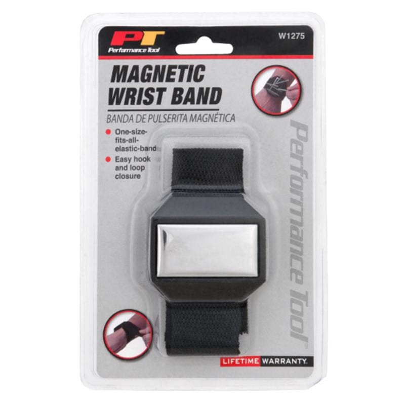 Performance Tool W1275 7.50 in. L X 5 in. W Black Magnetic Wristband 1 pc